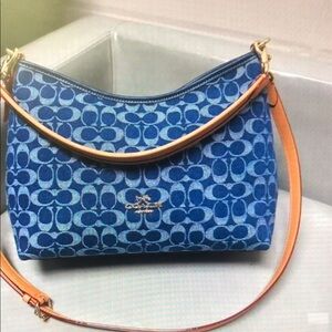 Coach Laurel Shoulder Bag In Signature Denim